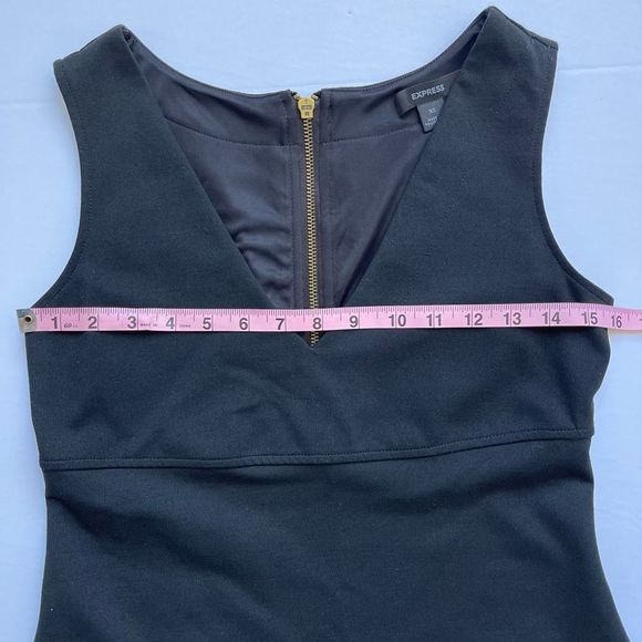 Express Black V Neck Sleeveless Mini Dress Size XS - Picture 8 of 9